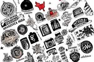 A tattoo celebrating the five states where I have lived: Oklahoma, Maine, Iowa, Mississippi, and Ohio. tattoo idea