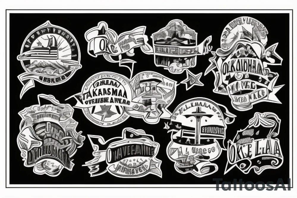 A tattoo celebrating the five states where I have lived: Oklahoma, Maine, Iowa, Mississippi, and Ohio. tattoo idea