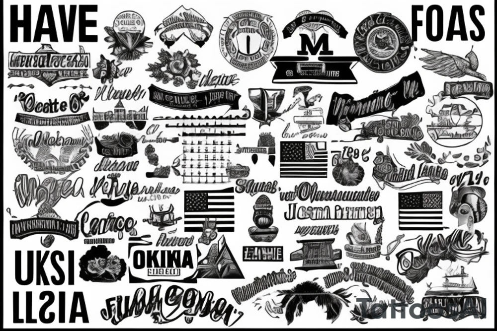 A tattoo celebrating the five states where I have lived: Oklahoma, Maine, Iowa, Mississippi, and Ohio. tattoo idea
