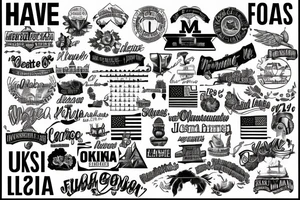 A tattoo celebrating the five states where I have lived: Oklahoma, Maine, Iowa, Mississippi, and Ohio. tattoo idea