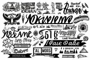 A tattoo celebrating the five states where I have lived: Oklahoma, Maine, Iowa, Mississippi, and Ohio. tattoo idea