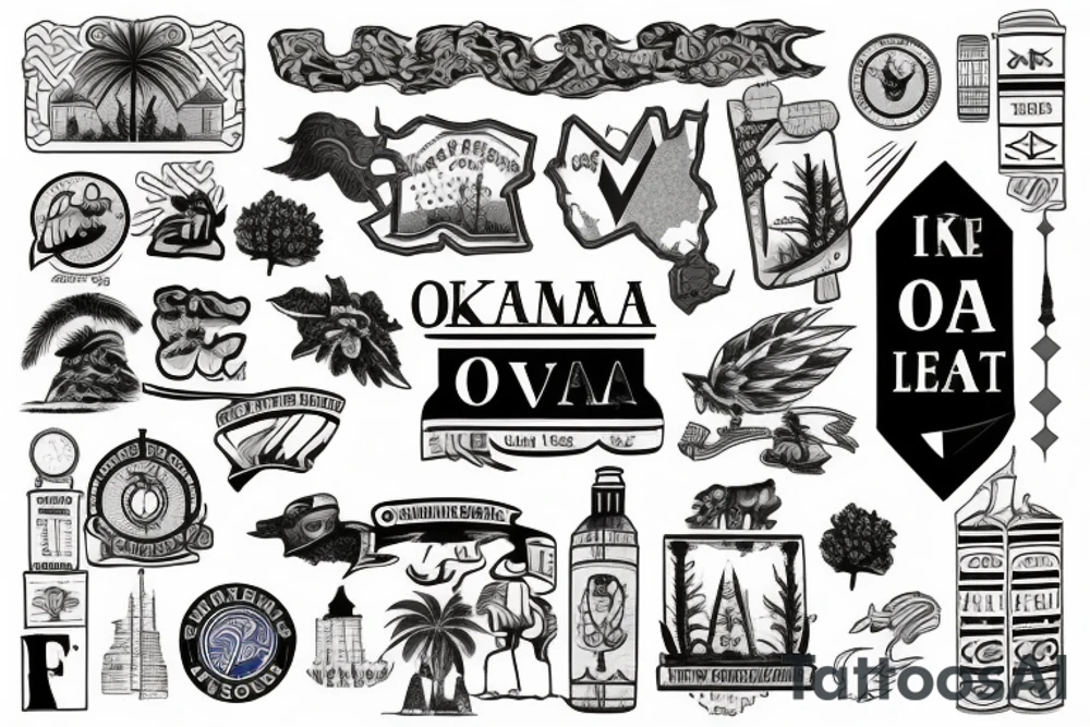 A tattoo celebrating the five states where I have lived: Oklahoma, Maine, Iowa, Mississippi, and Ohio. tattoo idea