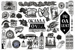 A tattoo celebrating the five states where I have lived: Oklahoma, Maine, Iowa, Mississippi, and Ohio. tattoo idea