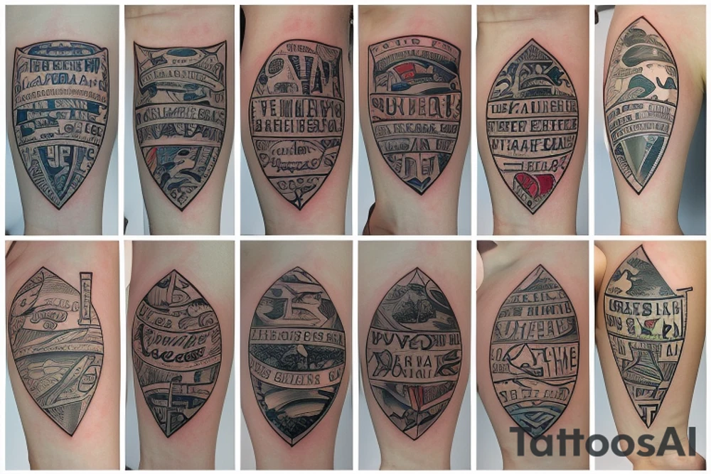A tattoo celebrating the five states where I have lived: Oklahoma, Maine, Iowa, Mississippi, and Ohio. tattoo idea