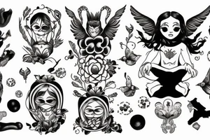 Four children tattoo idea