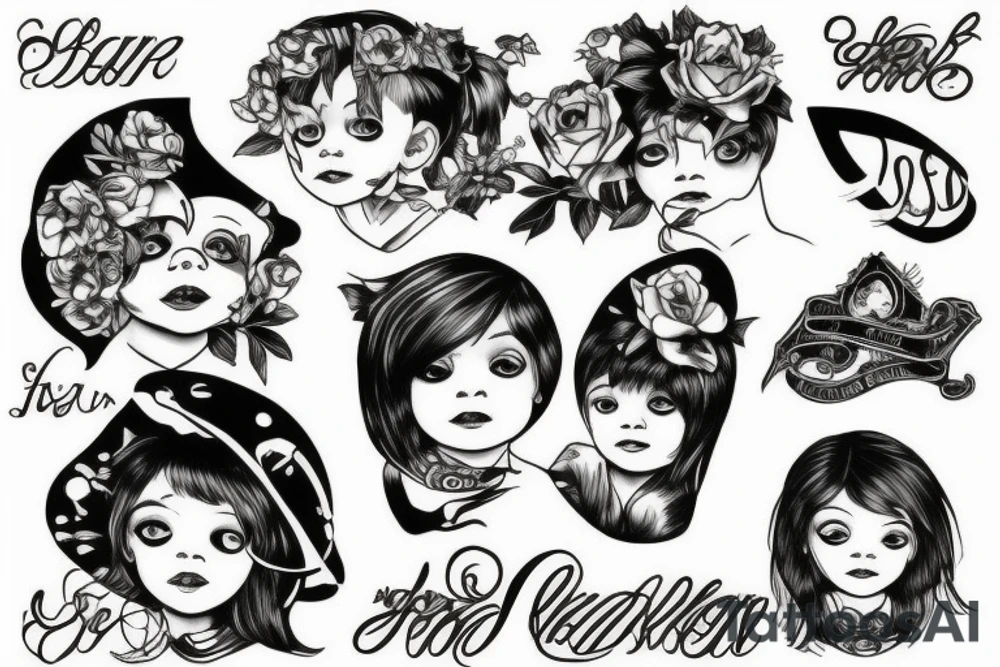 A tattoo honoring my Four children tattoo idea A tattoo honoring my Four children tattoo idea
