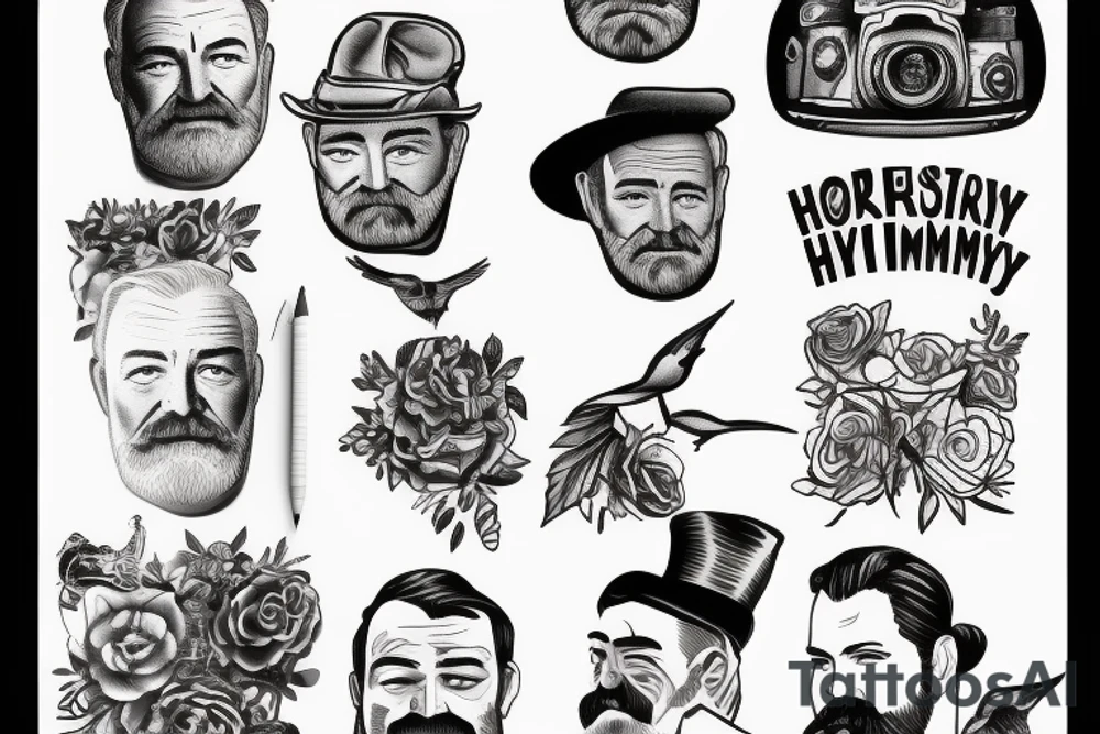 “Ernest Hemingway” tattoo idea