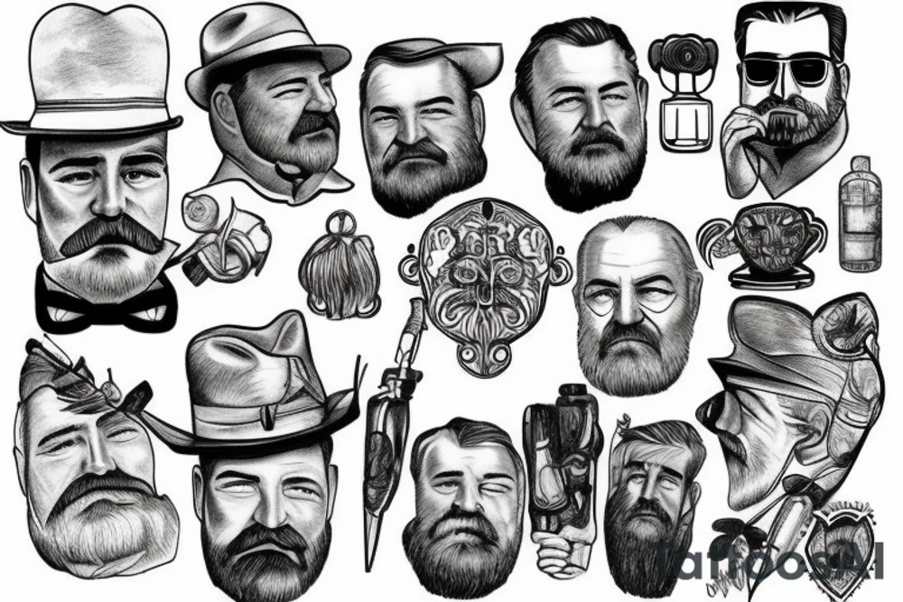 “Ernest Hemingway” tattoo idea