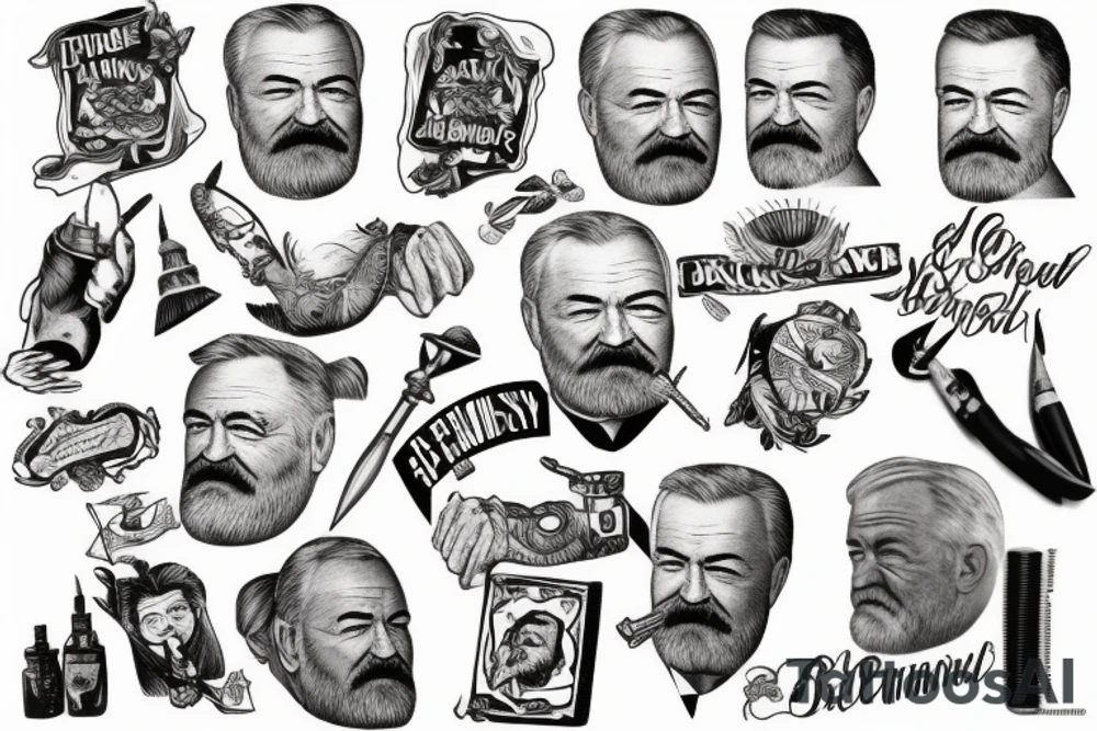 “Ernest Hemingway” tattoo idea