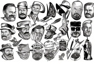 “Ernest Hemingway” tattoo idea