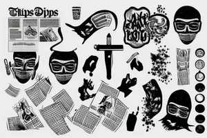 Newspapers tattoo idea
