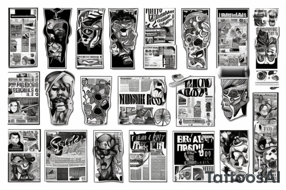 Newspapers tattoo idea
