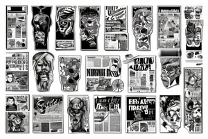 Newspapers tattoo idea