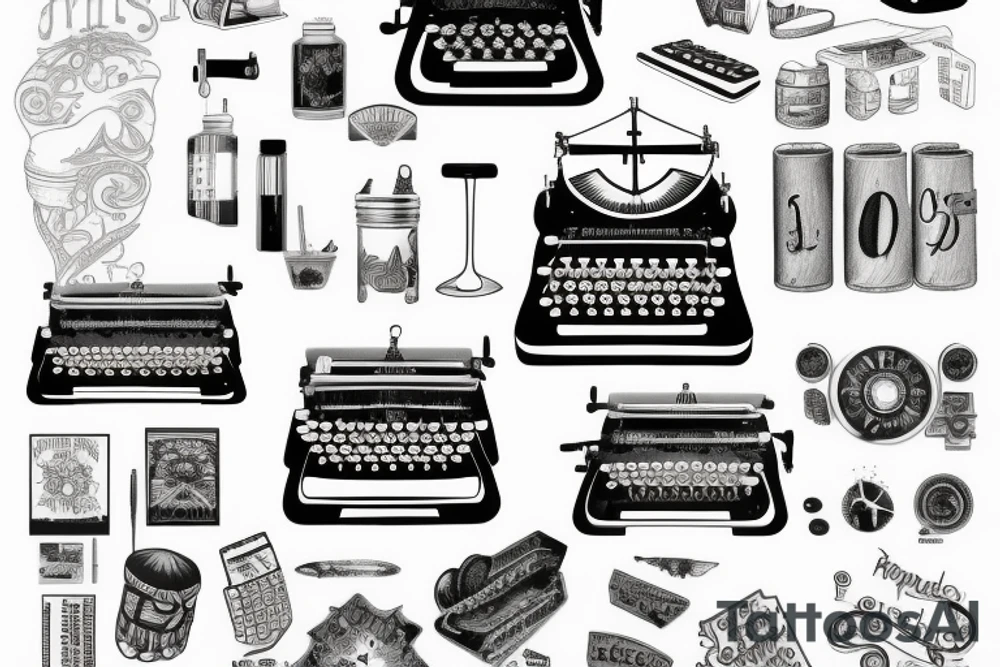 Typewriter tattoo idea
