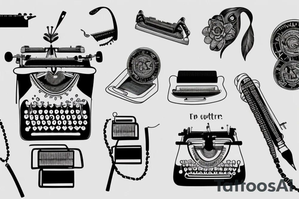 Typewriter tattoo idea