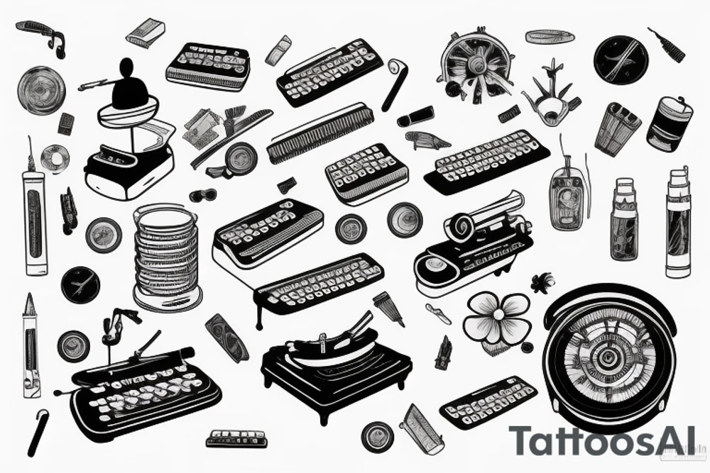 Typewriter tattoo idea