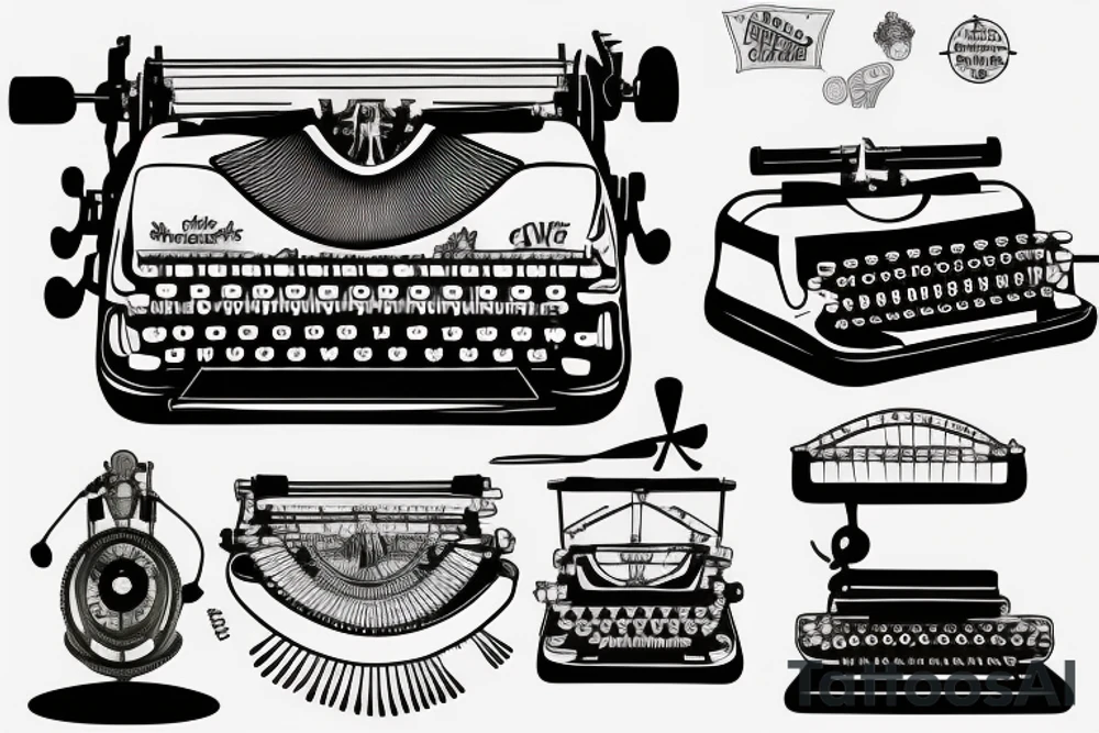 Typewriter tattoo idea