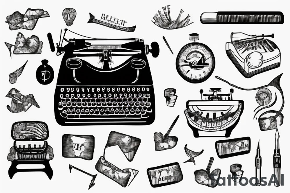 Typewriter tattoo idea