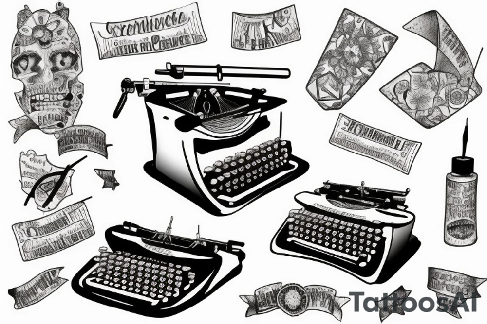 Typewriter tattoo idea