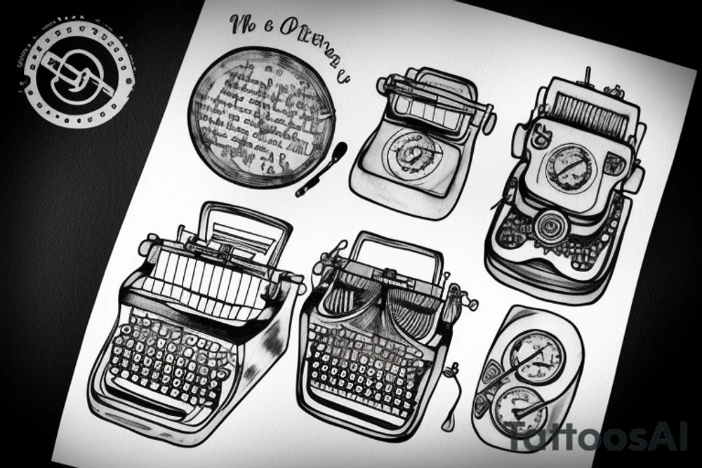 Typewriter tattoo idea