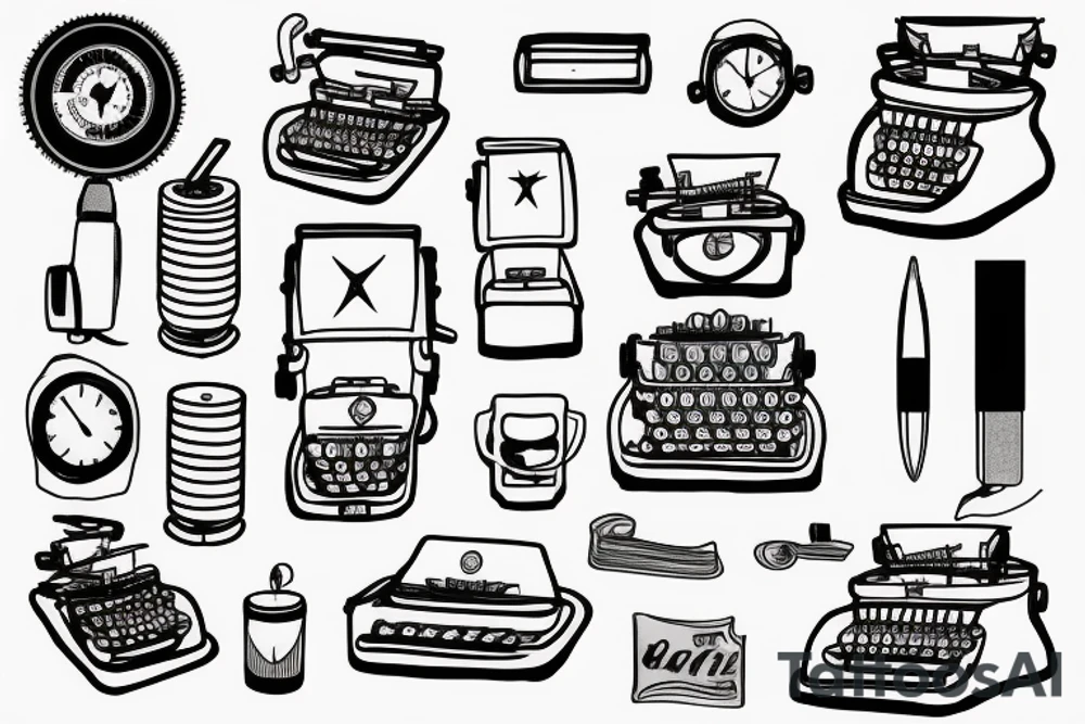 Typewriter tattoo idea