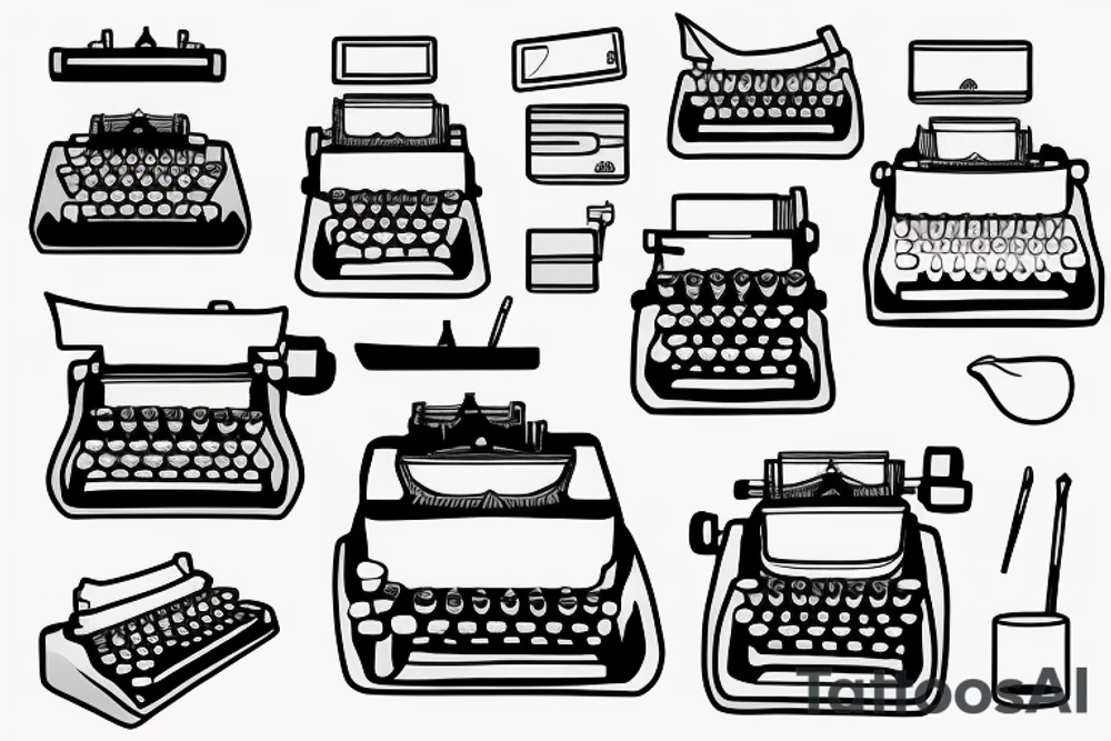 Typewriter tattoo idea