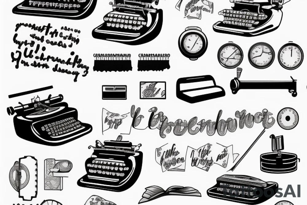 Typewriter tattoo idea