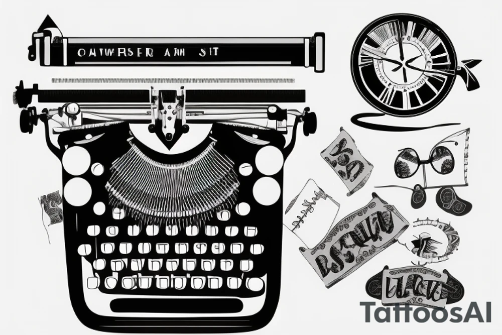 Typewriter tattoo idea