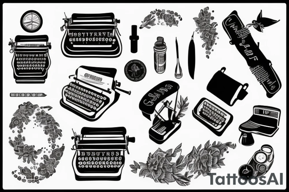 Typewriter tattoo idea