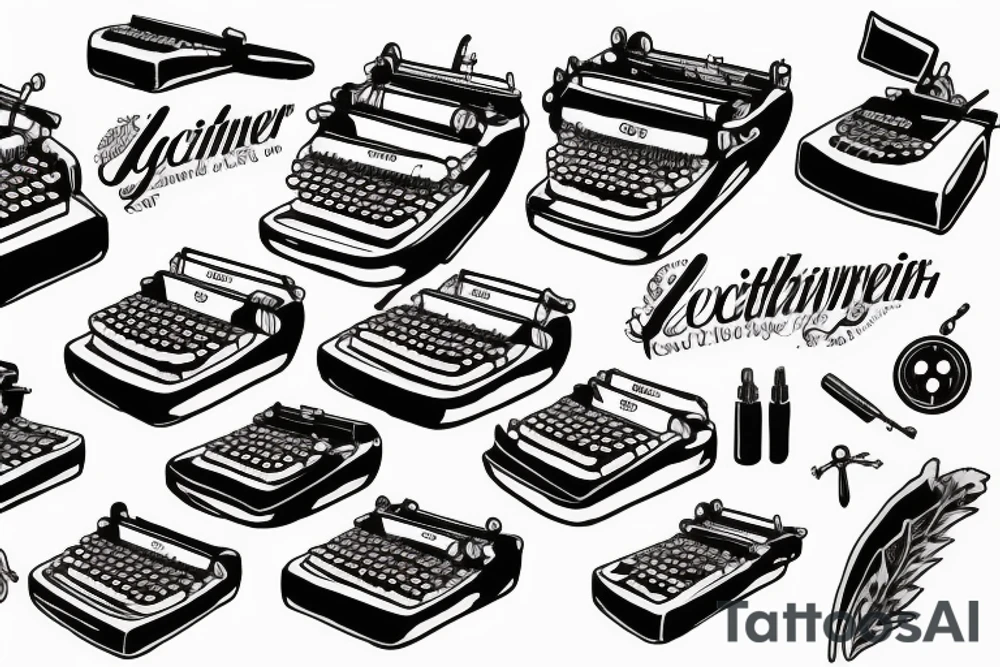Typewriter tattoo idea