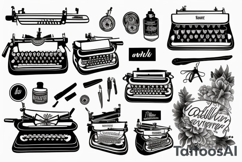Typewriter tattoo idea