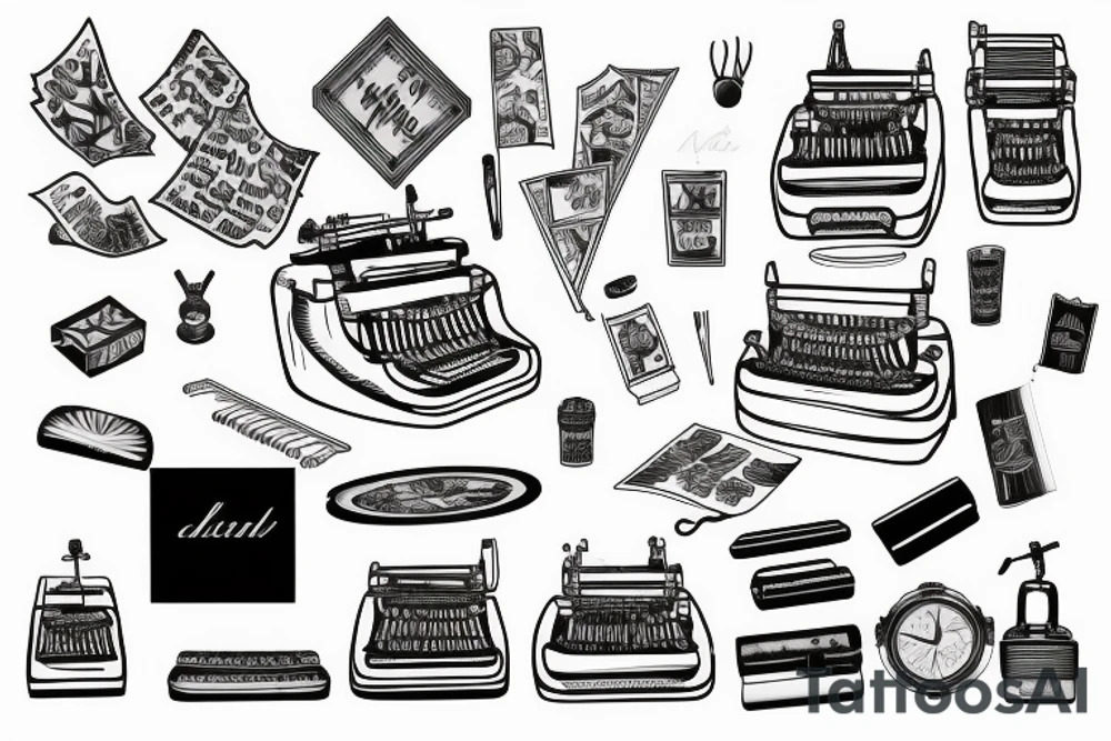 Typewriter tattoo idea