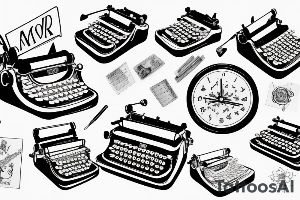 Typewriter tattoo idea