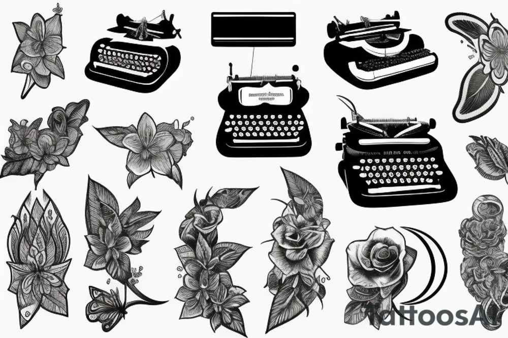 Typewriter tattoo idea
