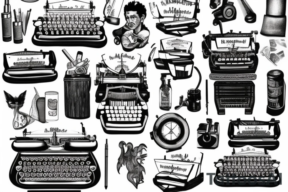 Typewriter tattoo idea