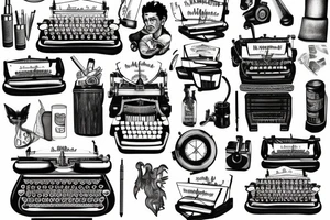 Typewriter tattoo idea