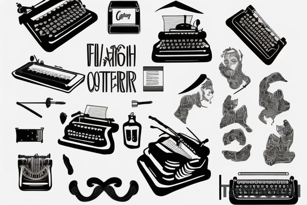 Typewriter tattoo idea