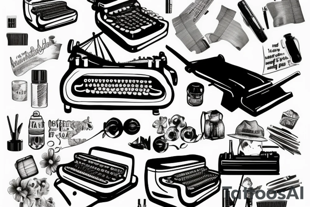 Typewriter tattoo idea