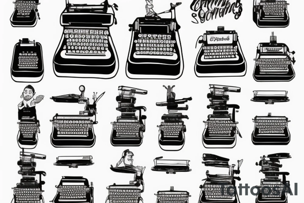 Typewriter tattoo idea