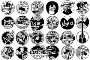 Acoustic guitar tattoo idea