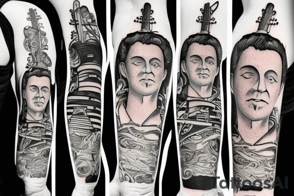 Acoustic guitar tattoo idea