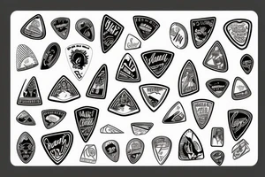 Guitar picks tattoo idea