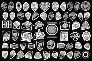 Guitar picks tattoo idea
