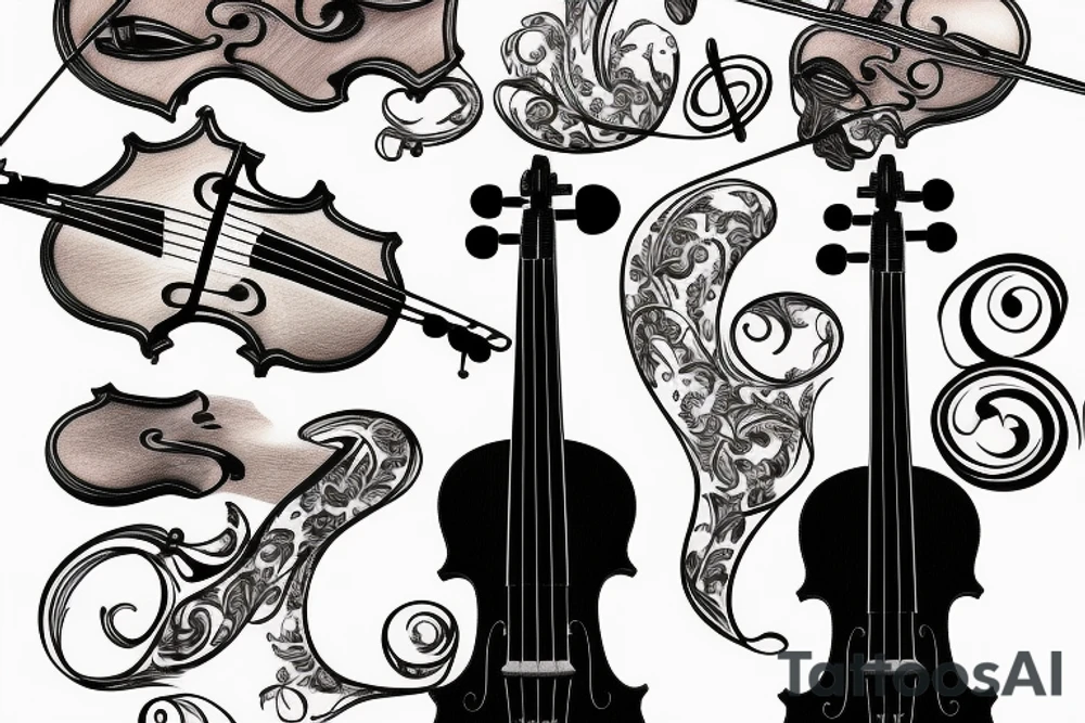 Violin tattoo idea