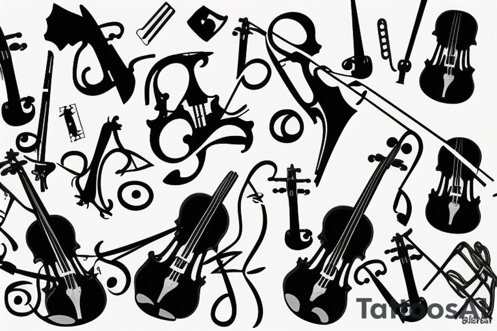 Violin tattoo idea