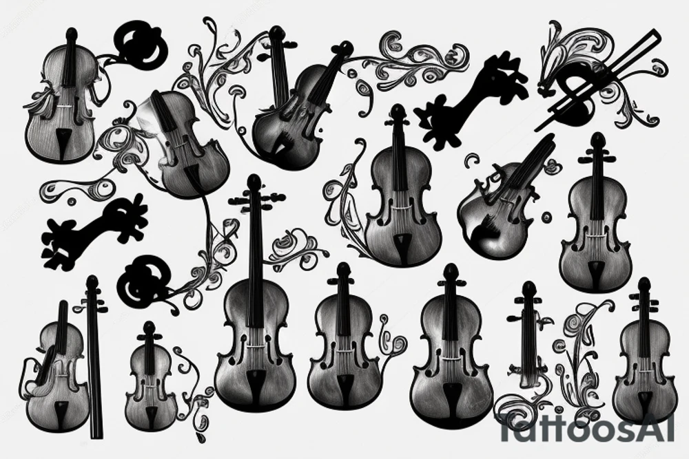 Violin tattoo idea