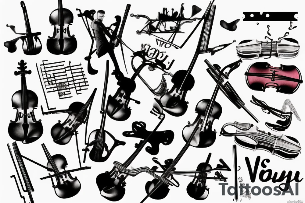 Violin tattoo idea