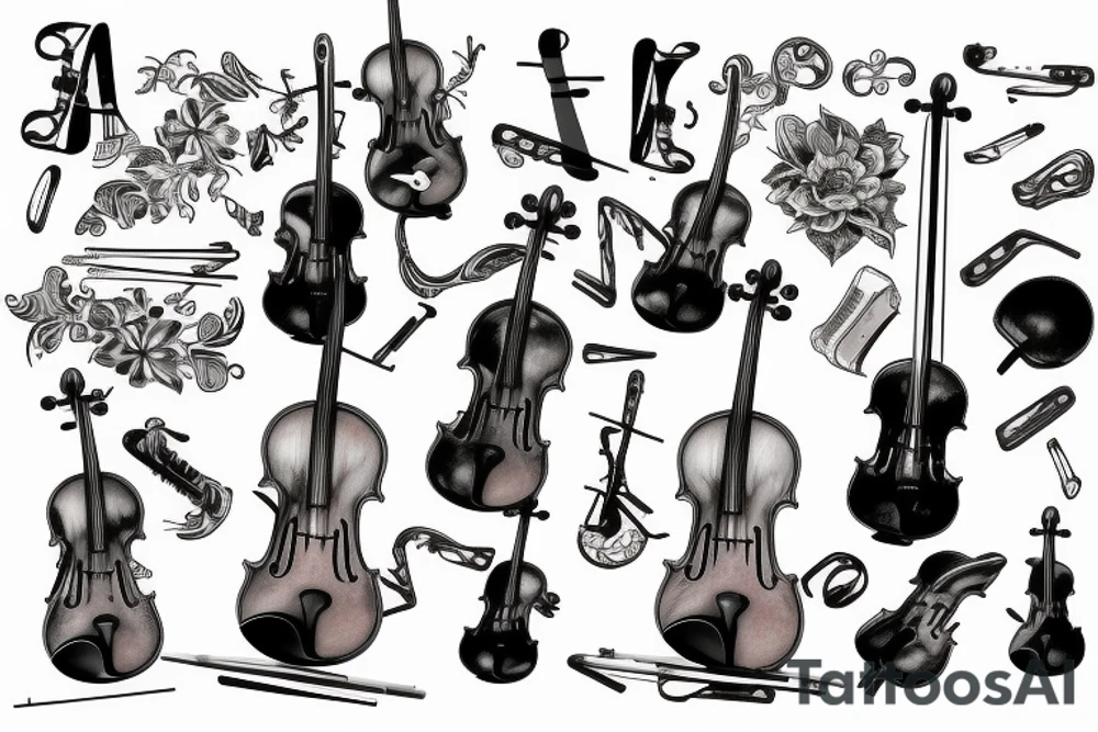 Violin tattoo idea