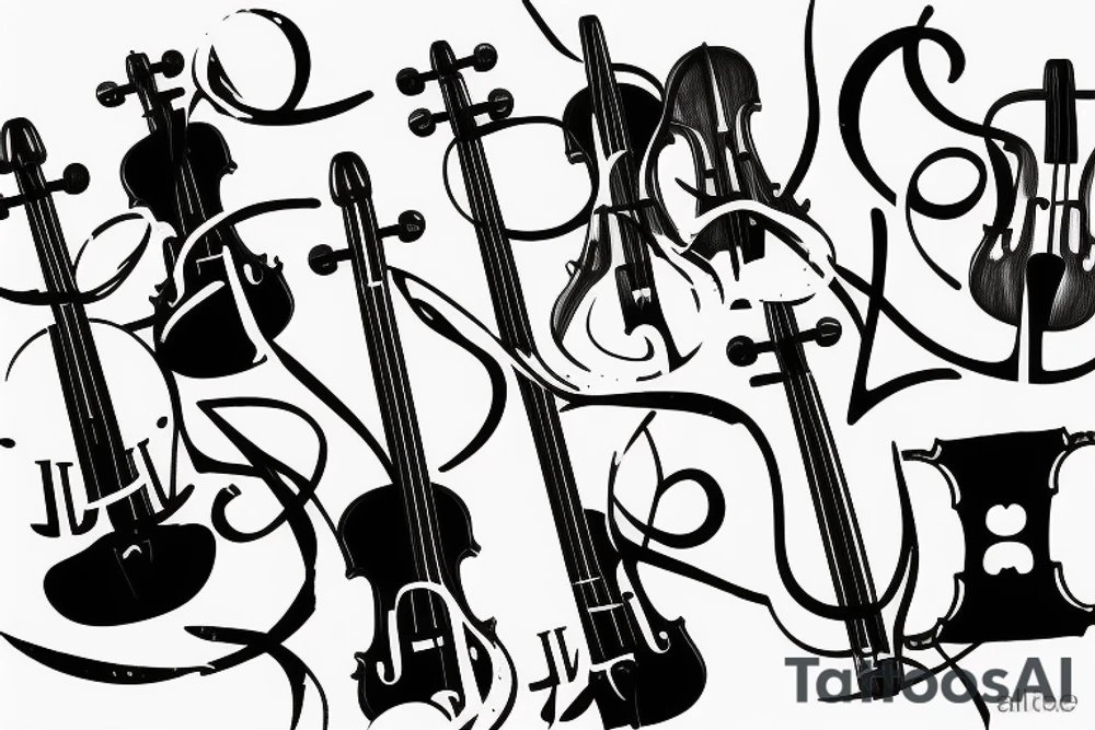 Violin tattoo idea