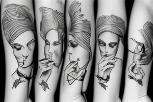 Angel smoking a cigarette tattoo idea